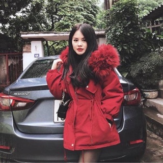 Áo parka đỏ hàng qc loại 1
