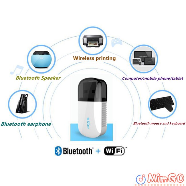 Mini Wifi Usb 650m High-speed Wireless Adapter Driver 5.8g+2.4g Bluetooth