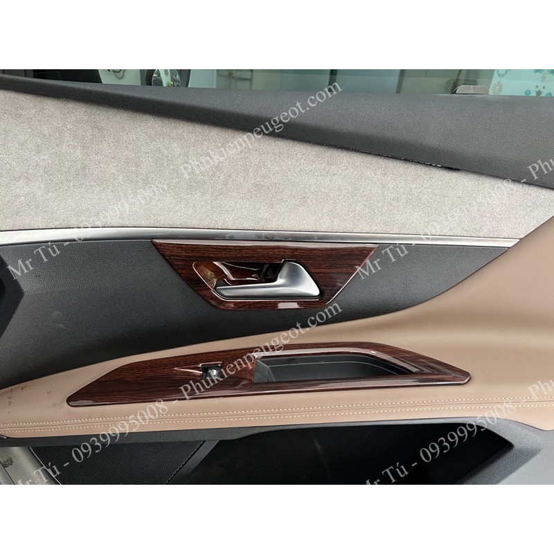 Bộ ốp vân gỗ nội thất vân gỗ vàng 12 chi tiết xe Peugeot 5008 Peugeot 3008