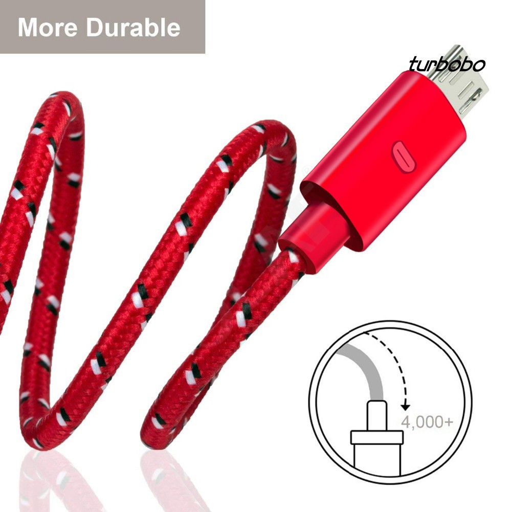 Dây Cáp Sạc Kiểu Bện Dây Đầu Micro Usb Dài 1m