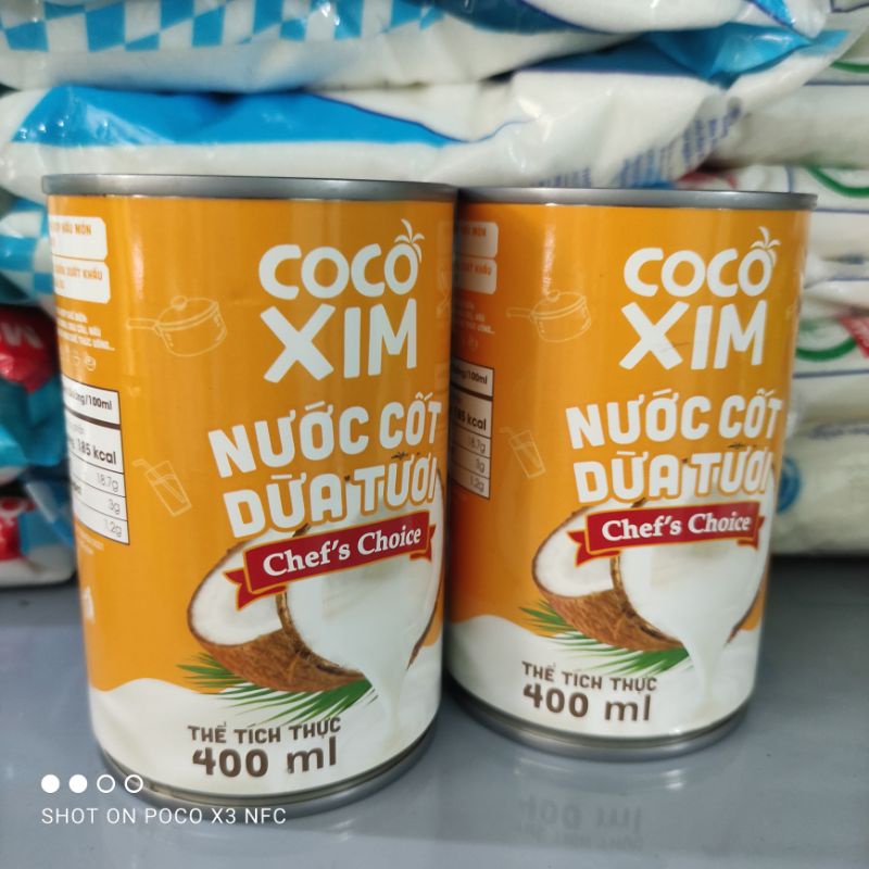 Nước cốt dừa tươi Cocoxim đậm đặc thơm béo lon nhỏ 160ml