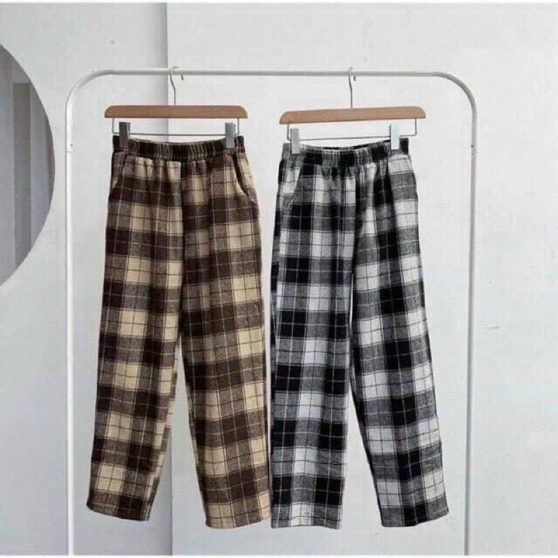 QUẦN KAKI SUÔNG SỌC CARO STYLE HÀN MT002
