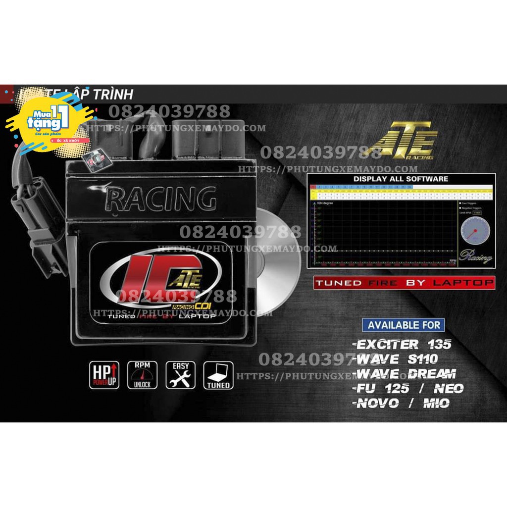 IC LẬP TRÌNH CHO EX135/  WAVE S110/ FU 125/ NEO/ MIO/ NOVO LÊN TRÁI LỚN