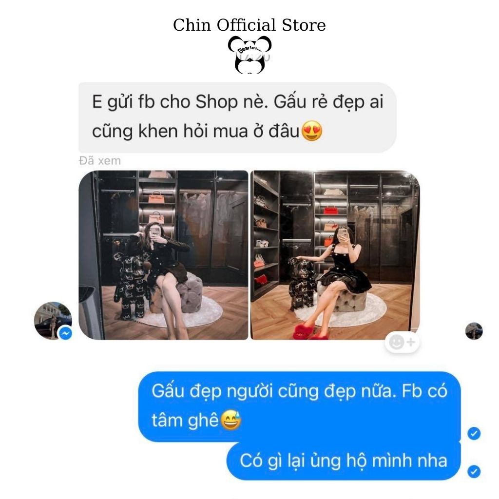 Bearbrick 80cm và 50cm, mẫu vương miện -Chin Official Store