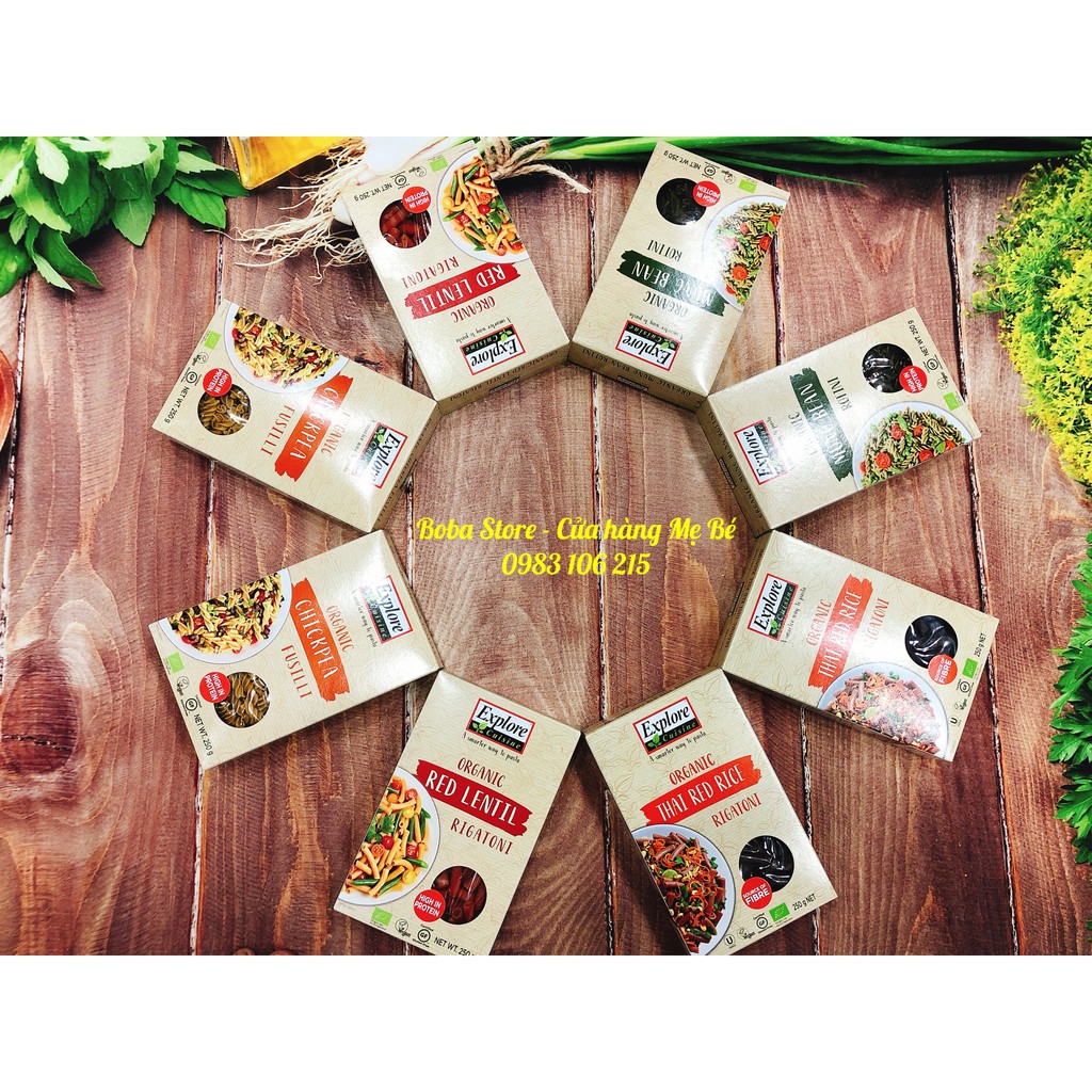 Nui ống/ nui xoắn hữu cơ Explore Cuisine 250g - Thái Lan (Date 2022)