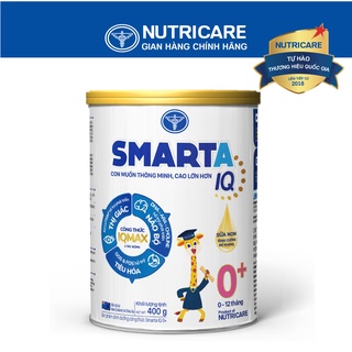 Sữa bột Nutricare Smarta IQ 0+ giúp trẻ phát triển trí não 400g