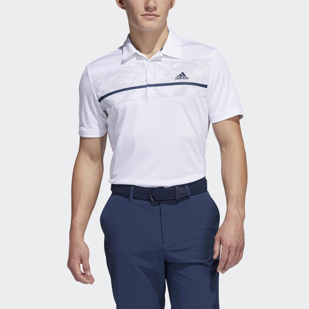 Áo Polo adidas GOLF Nam Áo Polo Họa Tiết Primegreen Màu trắng H36255