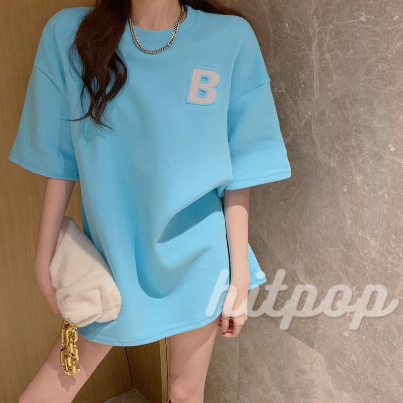 Áo Thun Nữ Cổ Tròn Ngắn Tay In Chữ Dạ Quang Thời Trang