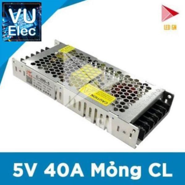 Nguồn 5V 40A Mỏng CL - Chuyên dụng cho Màn Hình LED - Chuẩn 80% Công Suất