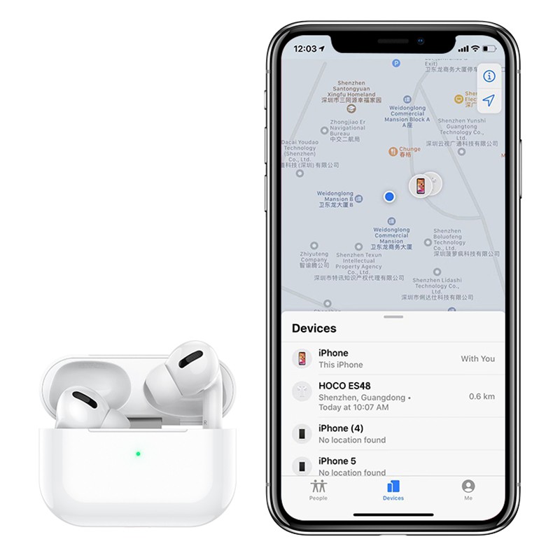 Tai nghe không dây airpods pro kết nối bluetooth 5.0 với iPhone Samsung Hoco hỗ trợ sạc không dây Bản Cao Cấp K01