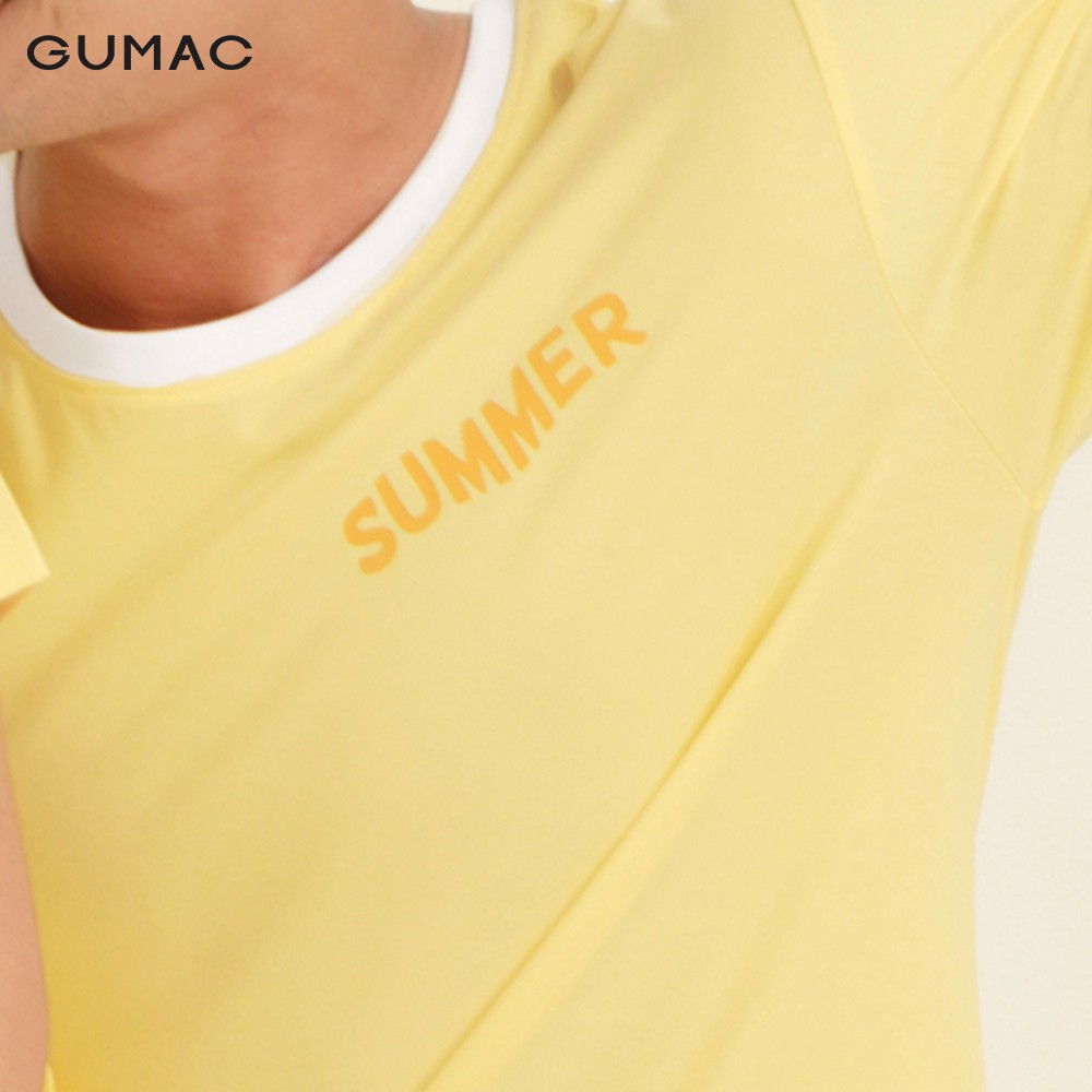 Áo thun phối viền cổ ABA854 GUMAC | BigBuy360 - bigbuy360.vn