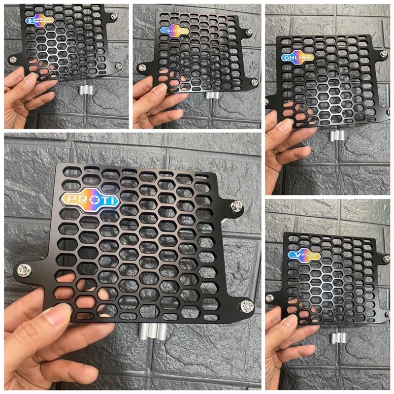 Che két Nước Nhôm CNC Kèm Logo Titan Cho Xe Vario/Click/AirBlade/Shmode V.V