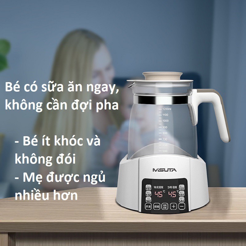 Máy Hâm Nước Pha Sữa Giữ Nhiệt Thông Minh MISUTA, Bình Đun Nước Hâm Nước Pha Sữa MISUTA Chính Hãng