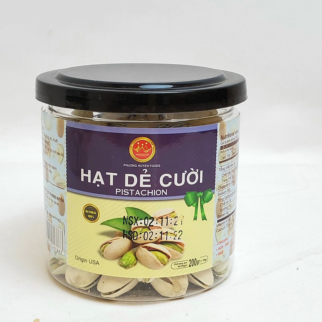 Hạt dẻ cười chuẩn hũ 200g - bánh kẹo tết - đồ ăn vặt cô nương béo