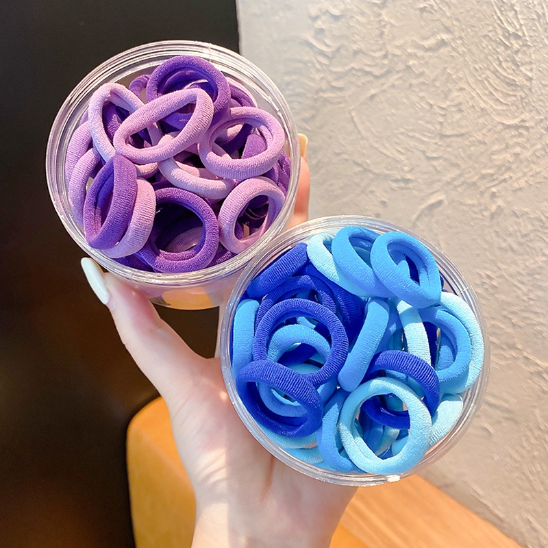 Bộ 50 Dây Buộc Tóc Màu Kẹo Ngọt Đơn Giản Thời Trang Xinh Xắn Cho Nữ