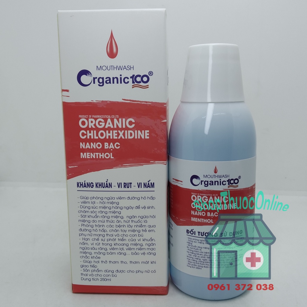 Nước súc miệng Organic 100 chai 250ml