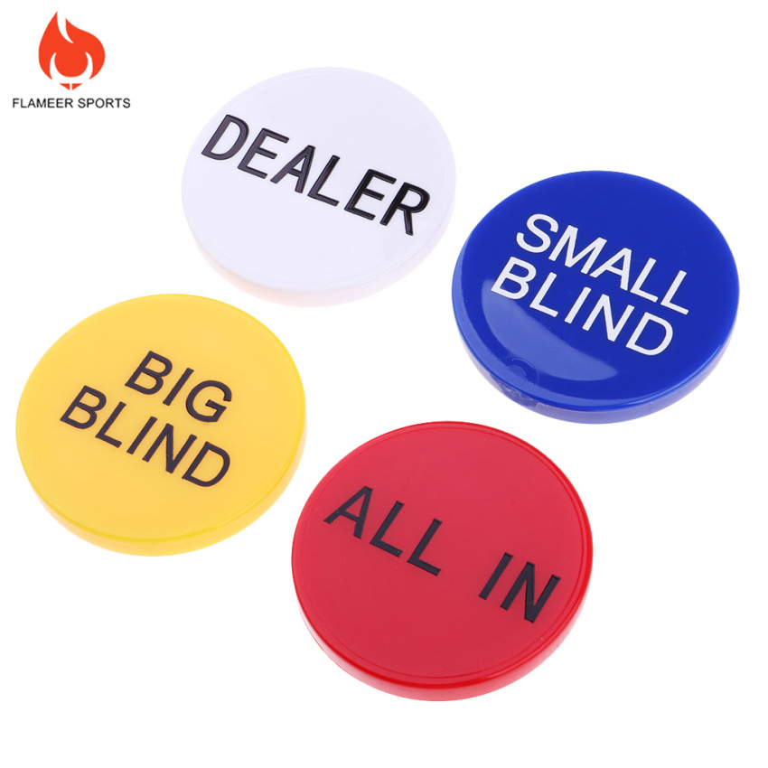 Bộ chip chơi bài có chữ Dealer/Big Blind/All in