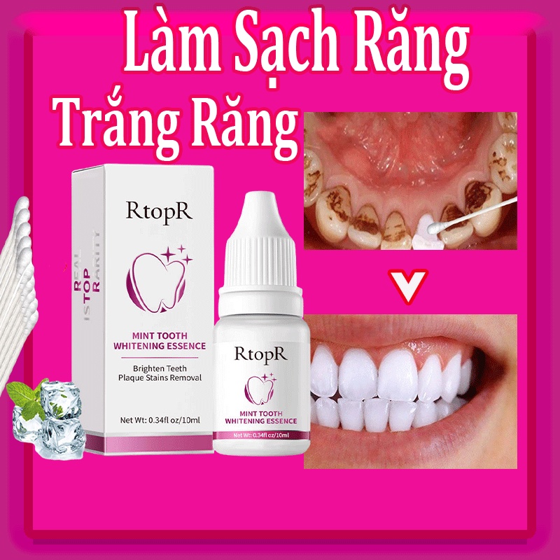 RtopR Loại bỏ mảng bám và vết ố, làm trắng sáng răng, giúp răng chắc khỏe và trắng sáng tự nhiên