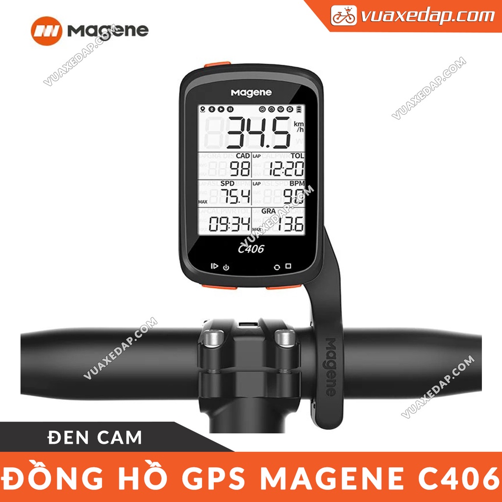 Đồng hồ xe đạp vệ tinh định vị GPS Magene C406 chống nước cao cấp (Bản Full)