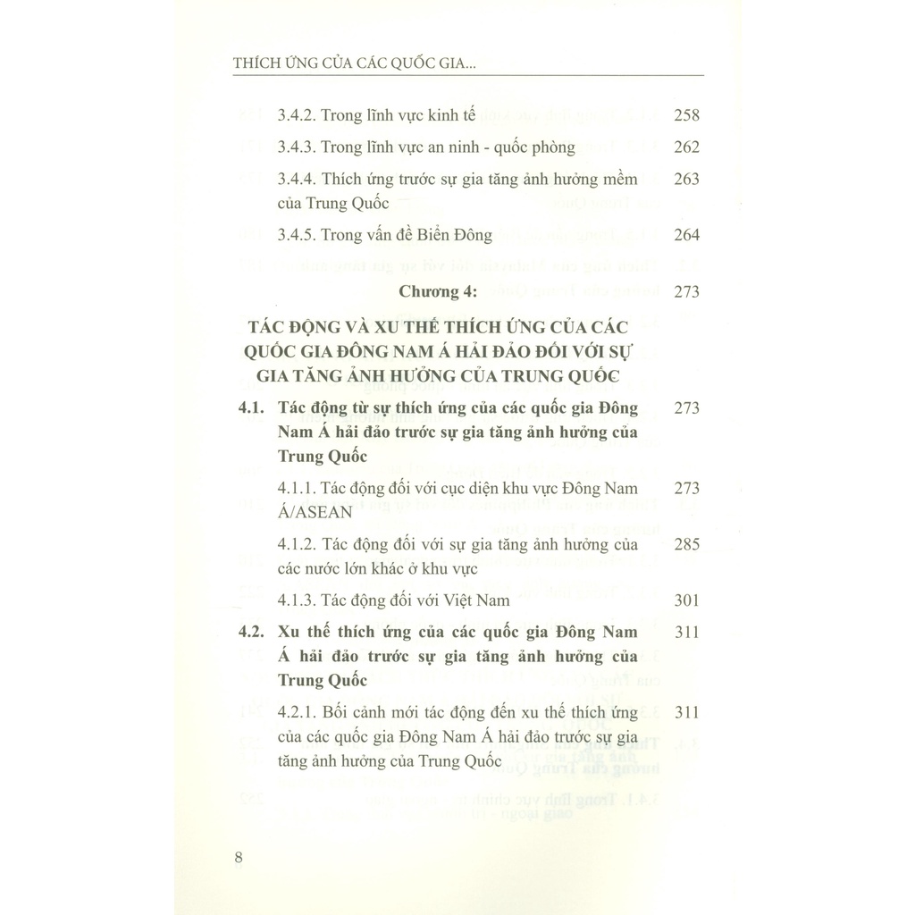 Sách - Thích Ứng Của Các Quốc Gia Đông Nam Á Hải Đảo Trước Sự Gia Tăng Ảnh Hưởng Của Trung Quốc Từ Sau Đại Hội XIX...