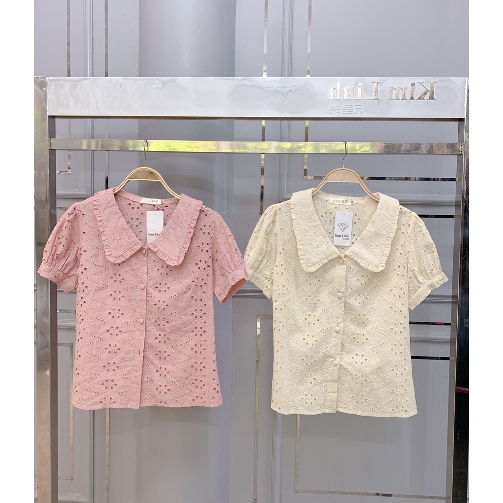 Áo Cộc Tay Thô Thêu - Kim Linh Shop