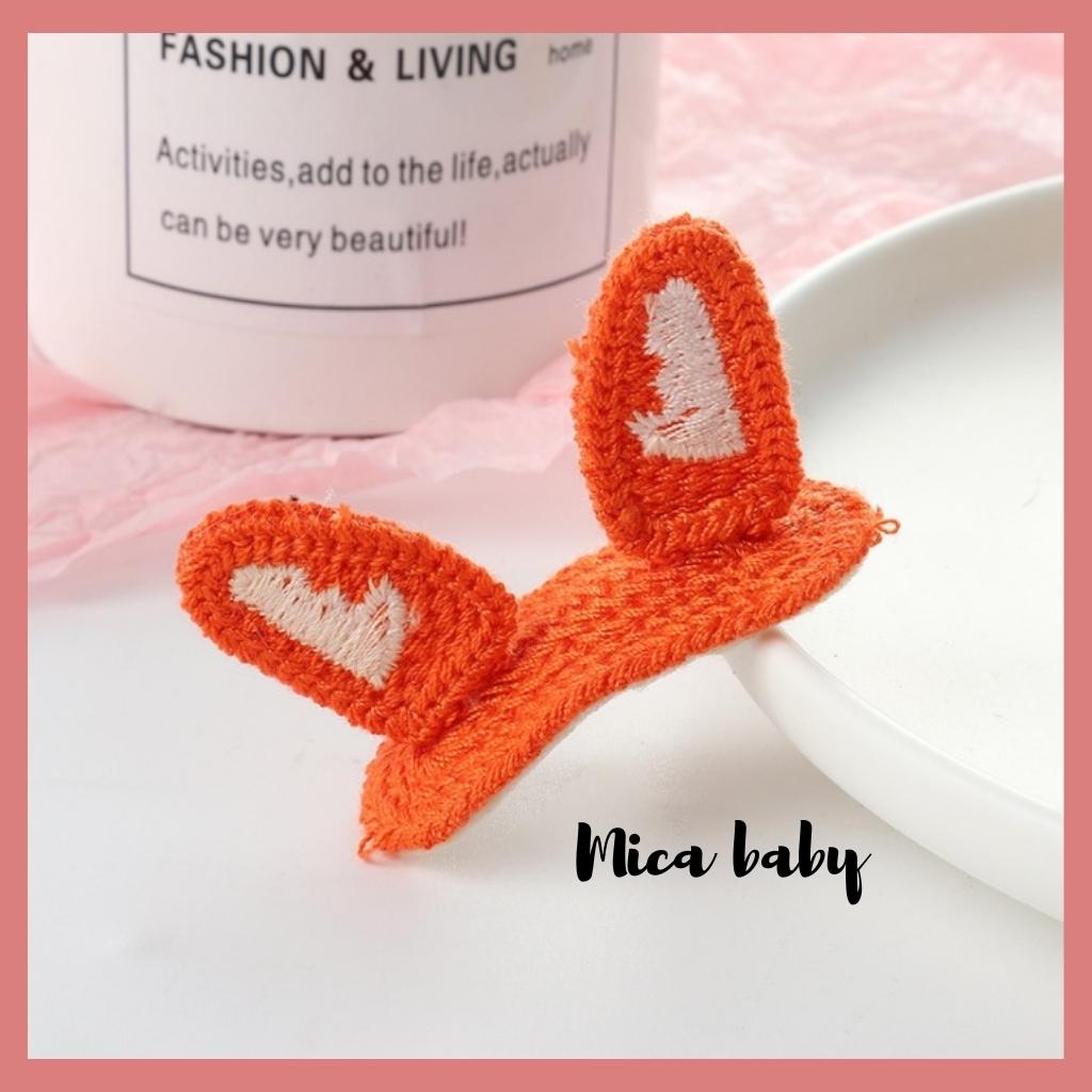 Kẹp tóc len hình tai thú dễ thương cho bé Mica baby