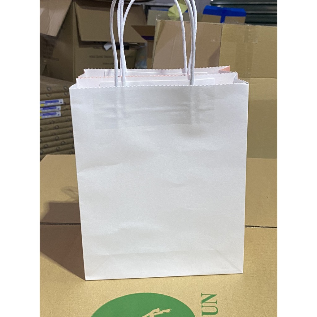 100 Túi giấy Nhật 17x21x6cm quai giấy xoắn cao 21cm ngang 17cm hông 6cm  dáng đứng SET 100 CÁI | BigBuy360 - bigbuy360.vn