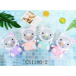 Quạt sạc hello kitty để bàn