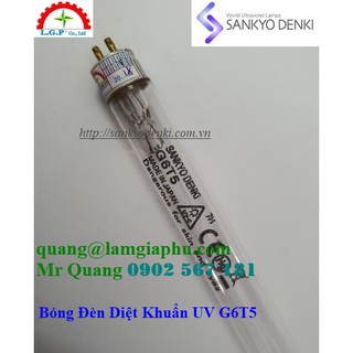 Bóng đèn diệt khuẩn UV Sankyo Denki G6T5 - 6W, 21cm