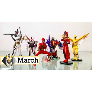 Mô hình tĩnh (Hiếm) BANDAI HG Super Sentai Abaranger - Power Ranger Dino Thunder set 2