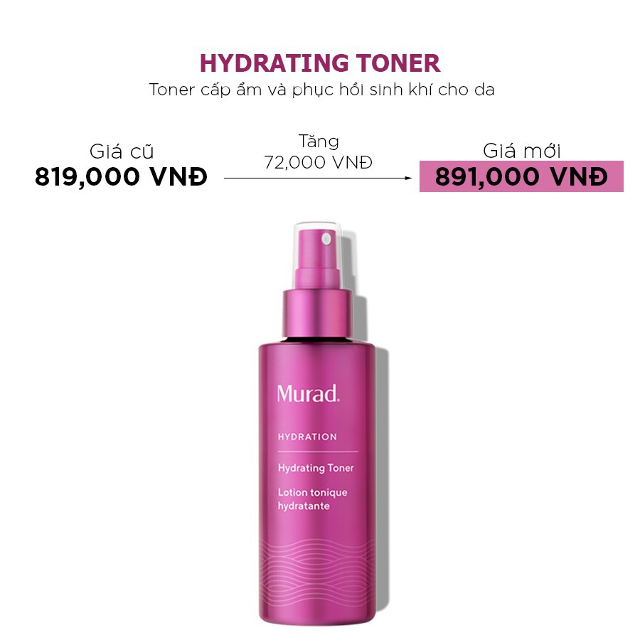 Toner cấp ẩm và phục hồi sinh khí cho da Murad Hydrating Toner 180ml