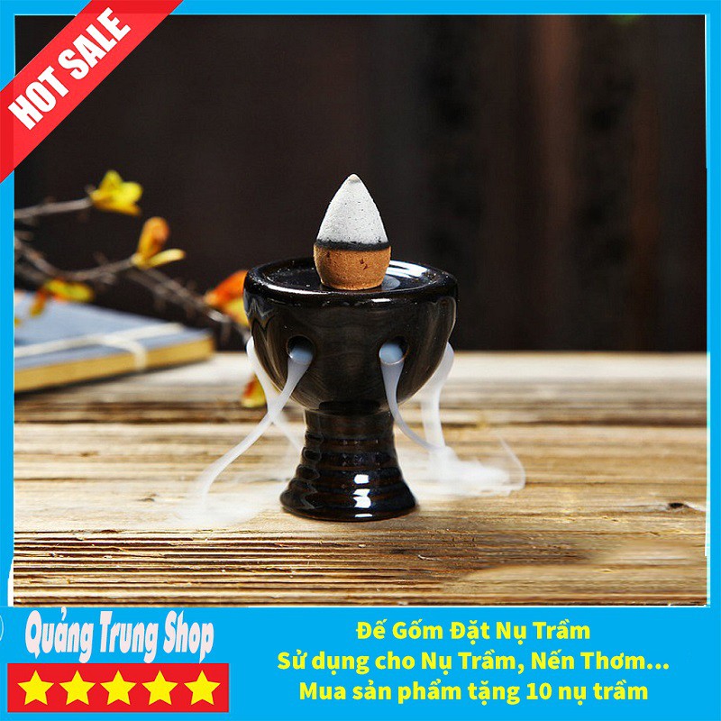Thác Khói Trầm Hương Đế Gốm Sứ Đặt Nụ Trầm | BigBuy360 - bigbuy360.vn