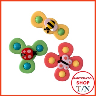 Set 3 đồ chơi con quay spinner hình cánh hoa dán tường vui nhộn cho bé