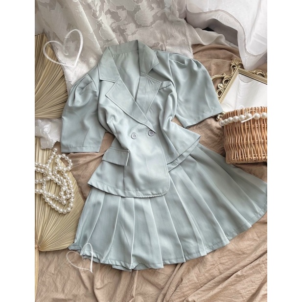 SET VEST CROPTOP + CHÂN VÁY