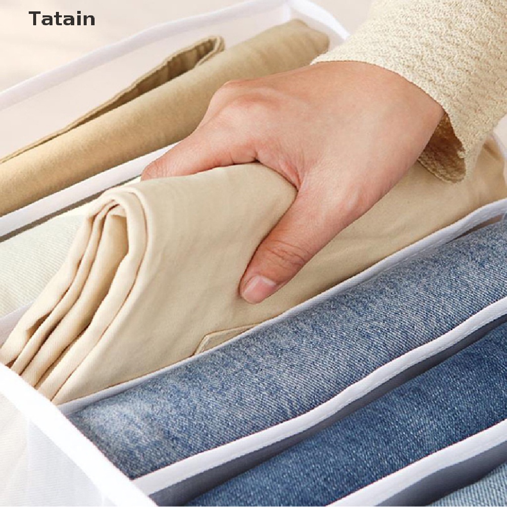 Hộp vải chia 7 ngăn Hộp đựng quần jean áo sơ mi thun cộc tay mùa  /Hộp Đựng Quần