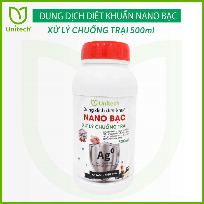 Nano bạc sát khuẩn chuồng trại - chuyên dụng cho chăn nuôi Unitech 1 lít