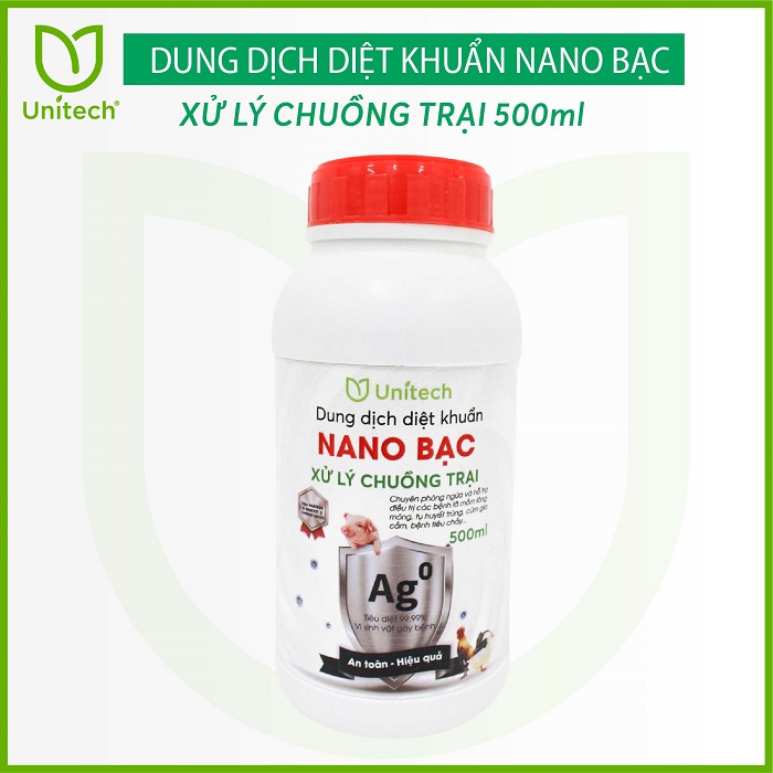 Nano bạc sát khuẩn chuồng trại - chuyên dụng cho chăn nuôi Unitech 1 lít (1000ppm)