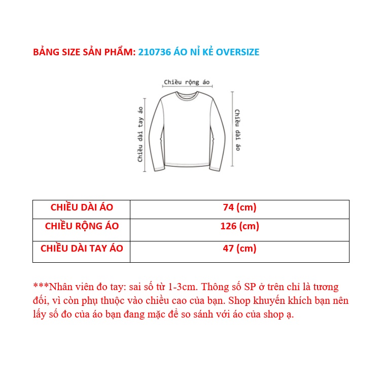 210736 Áo nỉ kẻ oversize, áo nỉ nữ, áo sweater nỉ nữ, thời trang ulzzang