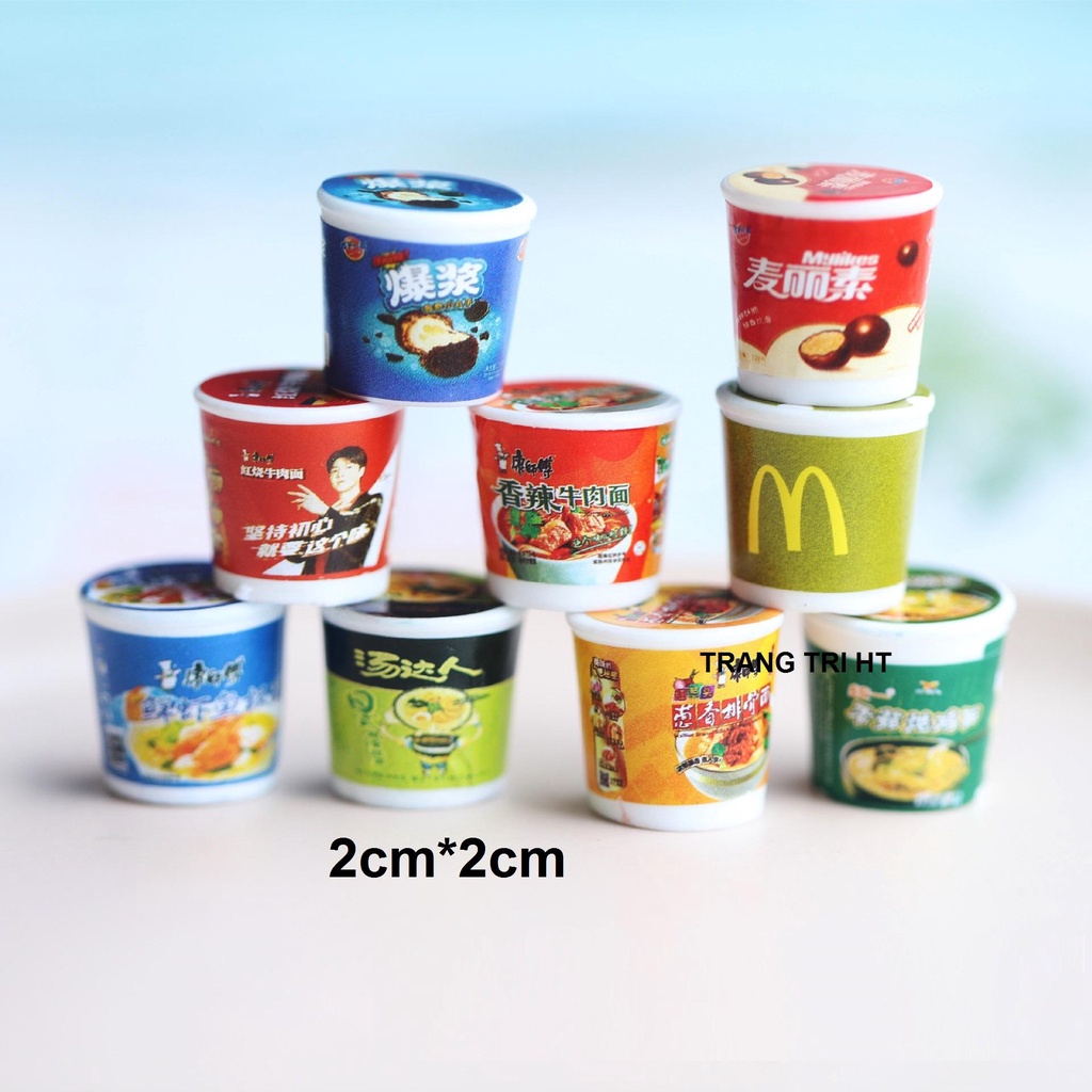 Mô hình hộp mì ăn liền phụ kiện trang trí nhà búp bê
