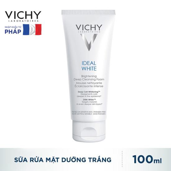 Sữa Rửa Mặt Tạo Bọt Dưỡng Trắng Da Vichy Ideal White Brightening Deep Cleansing Foam