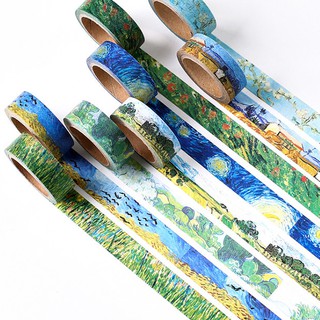 Băng Keo Giấy Washi Tape Tranh Van Gogh Trang Trí Sổ Tay | WS012