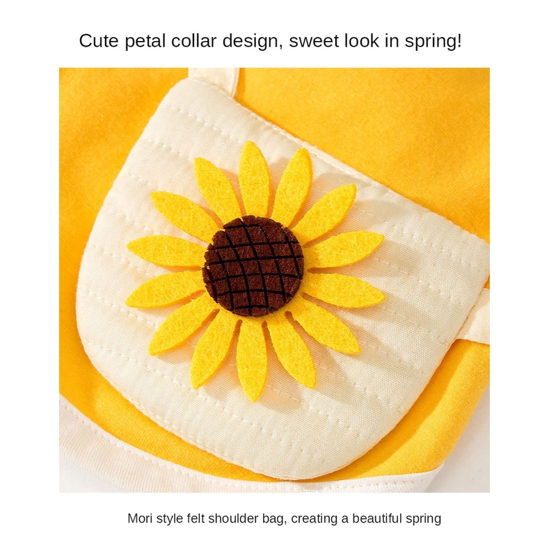 Áo cho thú cưng họa tiết hoa hướng dương kiểu dáng dễ thương