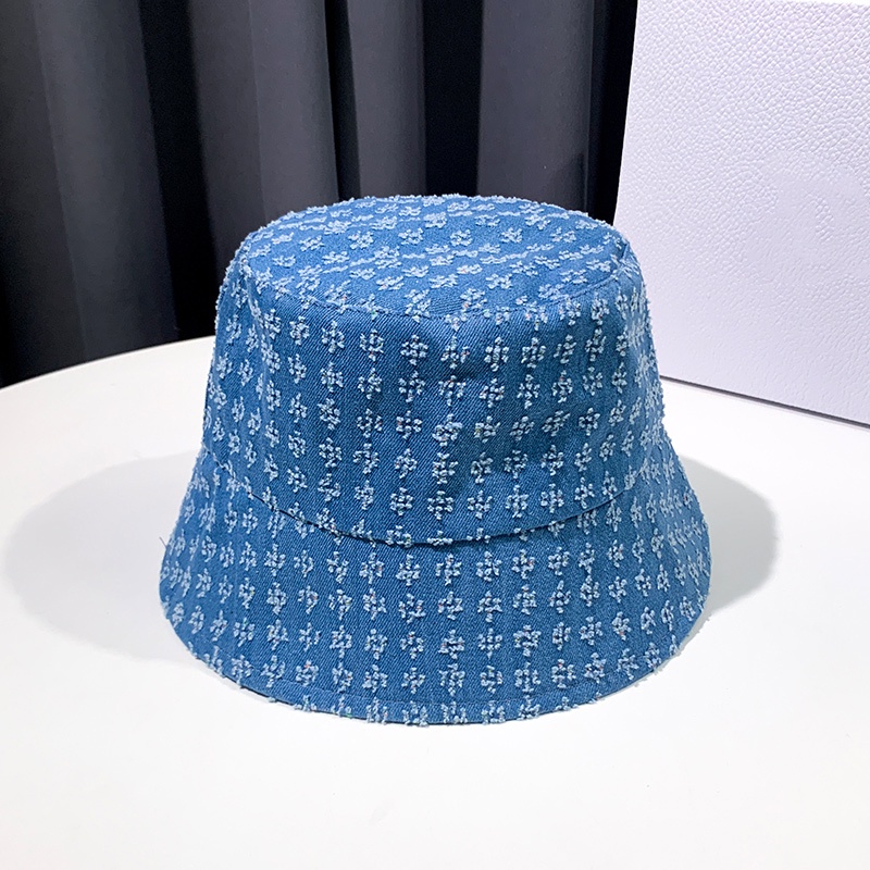 Cái Mũ  Rưởi Mũ Bucket Denim Màu Trơn Trẻ Trung Hợp Thời Trang Bỏ lỡ