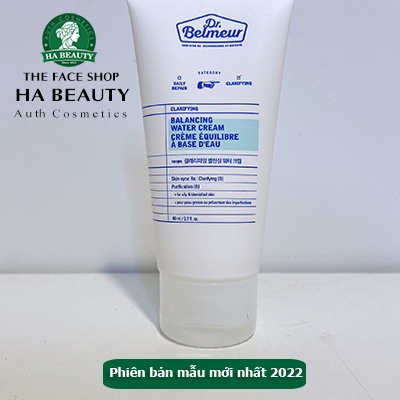 Kem dưỡng ẩm cho da mụn dầu hỗn hợp phục hồi da nhạy cảm The Face Shop Dr Belmeur Clarifying Balancing Water Cream 80ml