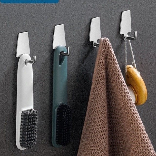 Móc Treo Đồ Gắn Tường Bằng Thép Không Gỉ Chống Ẩm Không Để Lại Dấu Chống Nước