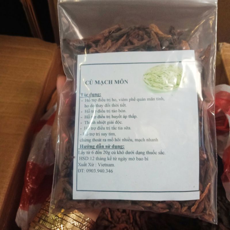Củ mạch môn sấy khô - giá 1 phần dùng 7 ngày