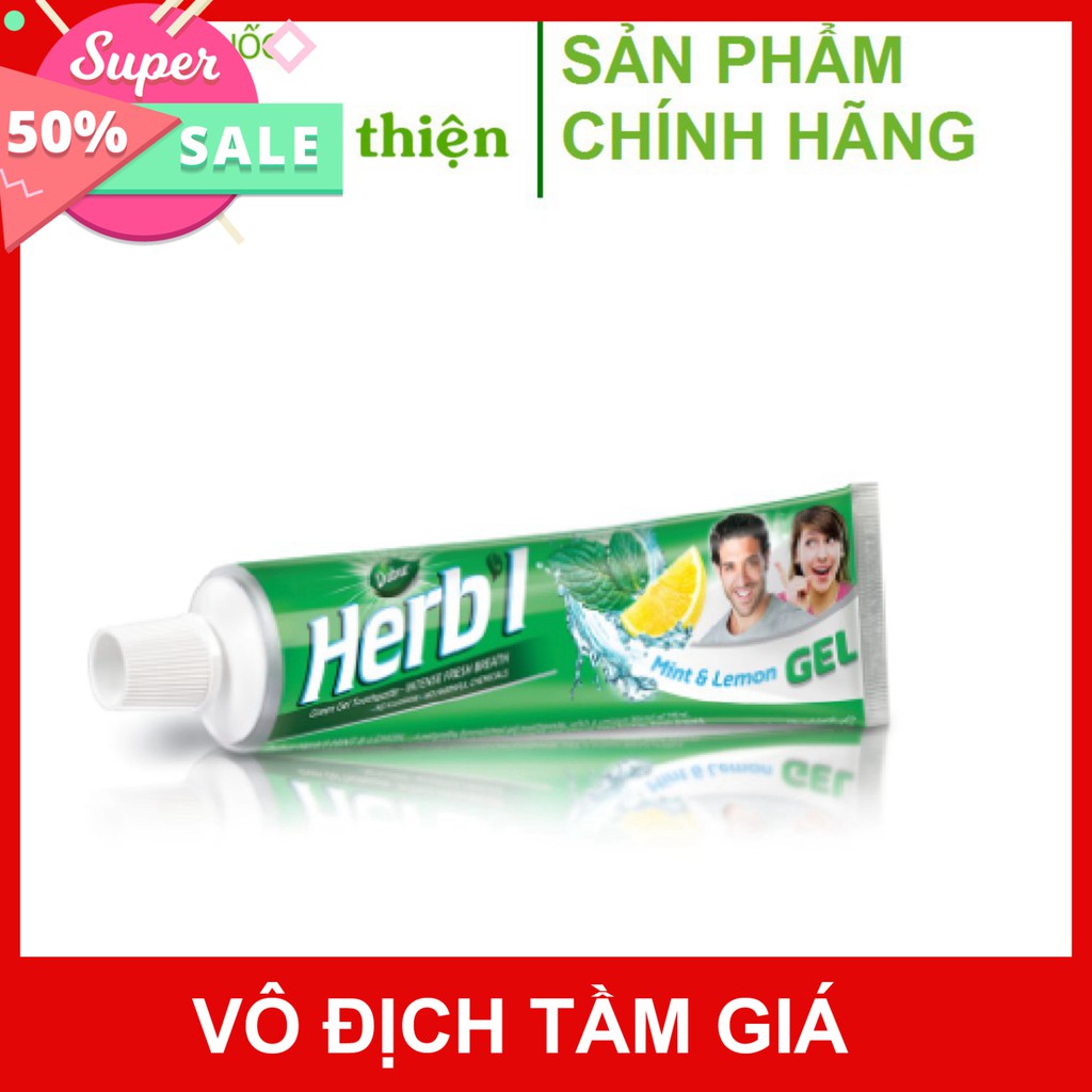 Kem đánh răng Dabur Herb’l Green Gel Toothpaste – Intense Fresh Breath giúp Hơi thở thơm mát 80g
