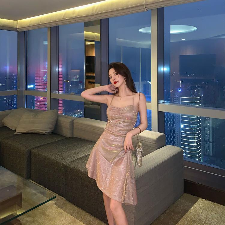 Sexy sling nhóm ✨✨ Váy dạ hội ✨✨ Tính khí mỏng và mỏng ✨✨ Váy đuôi cá bất thường ✨✨ Đầm Dự Tiệc Kiểu Dáng Sang Trọng Quý Phái