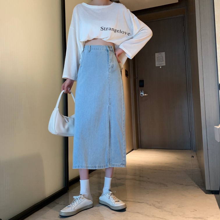 [SẴN] Chân váy jean dài Midi Ulzzang VJD1 | BigBuy360 - bigbuy360.vn