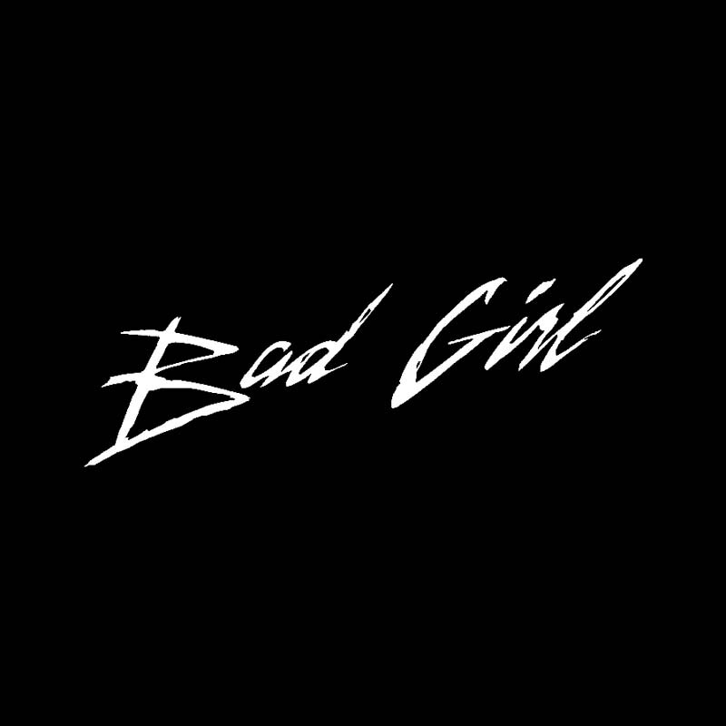 Đề can vinyl chữ Bad Girl độc đáo ấn tượng trang trí cửa sổ xe hơi kích cỡ 15.5cmx5.8cm